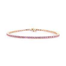 Load image into Gallery viewer, Pink Sapphire Tennis Bracelet - aviadiamonds