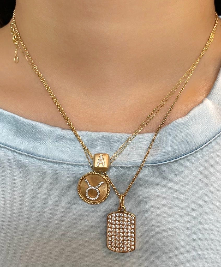 Initial Cube Necklace