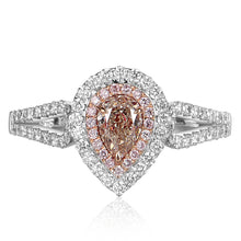 Load image into Gallery viewer, Light Brownish Pink Diamond Ring - aviadiamonds