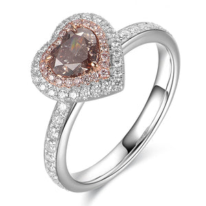 Brownish Pink Diamond Ring - aviadiamonds