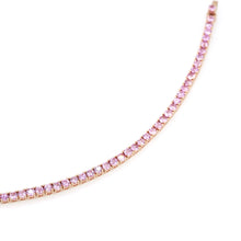 Load image into Gallery viewer, Pink Sapphire Tennis Bracelet - aviadiamonds