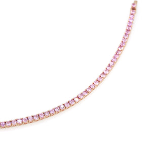 Pink Sapphire Tennis Bracelet - aviadiamonds