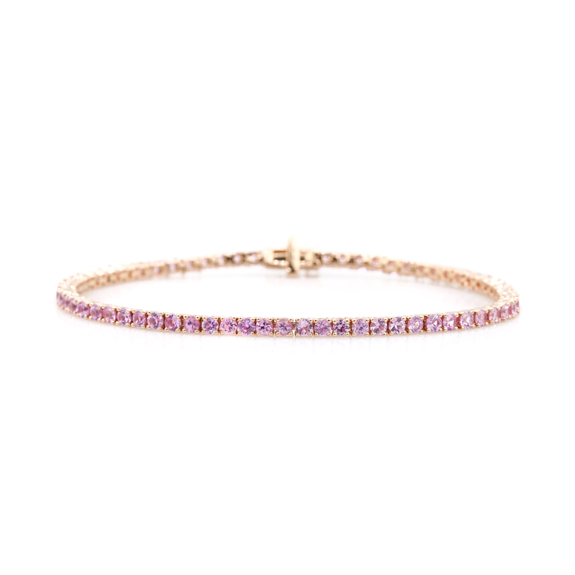 Pink Sapphire Tennis Bracelet - aviadiamonds