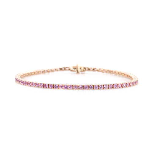Pink Sapphire Tennis Bracelet - aviadiamonds
