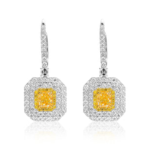Yellow Diamonds Earrings - aviadiamonds