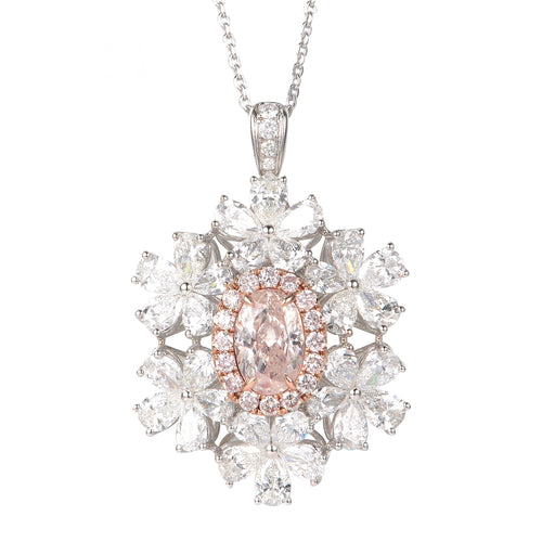 Noelle Champagne Pink Diamond Ring/Pendant - aviadiamonds