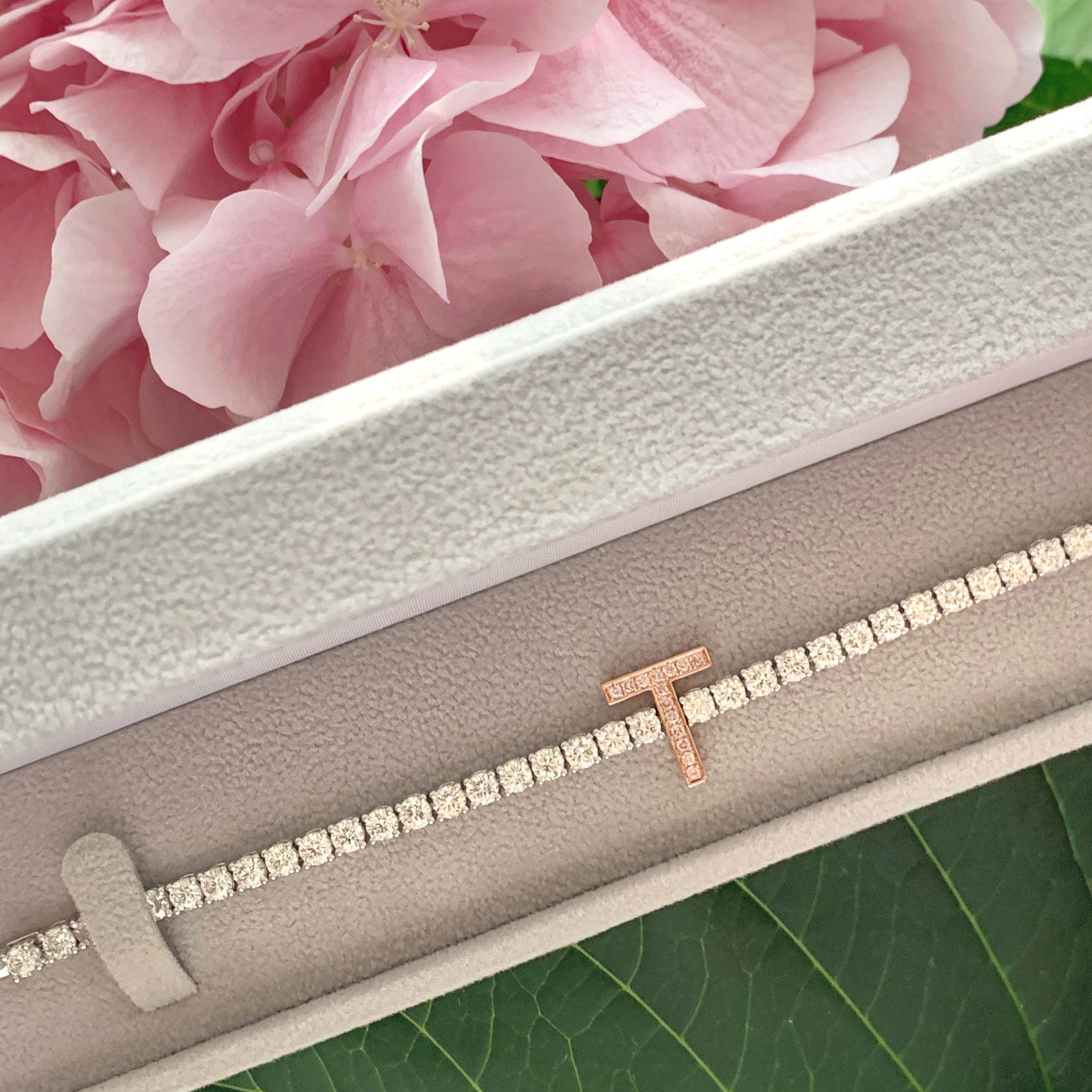 Custom Initial Tennis Bracelet - aviadiamonds