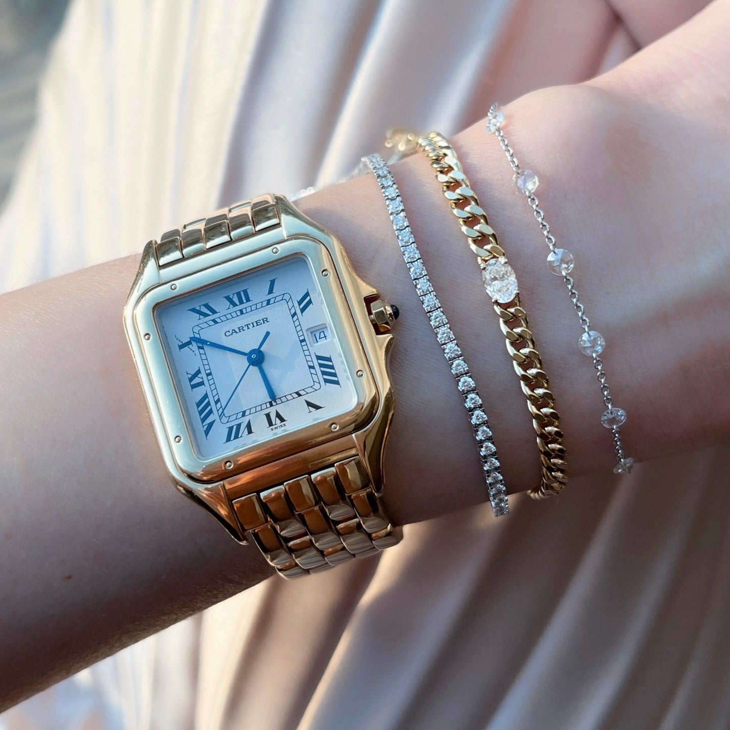 Diamond Curb Chain Gold Bracelet - aviadiamonds