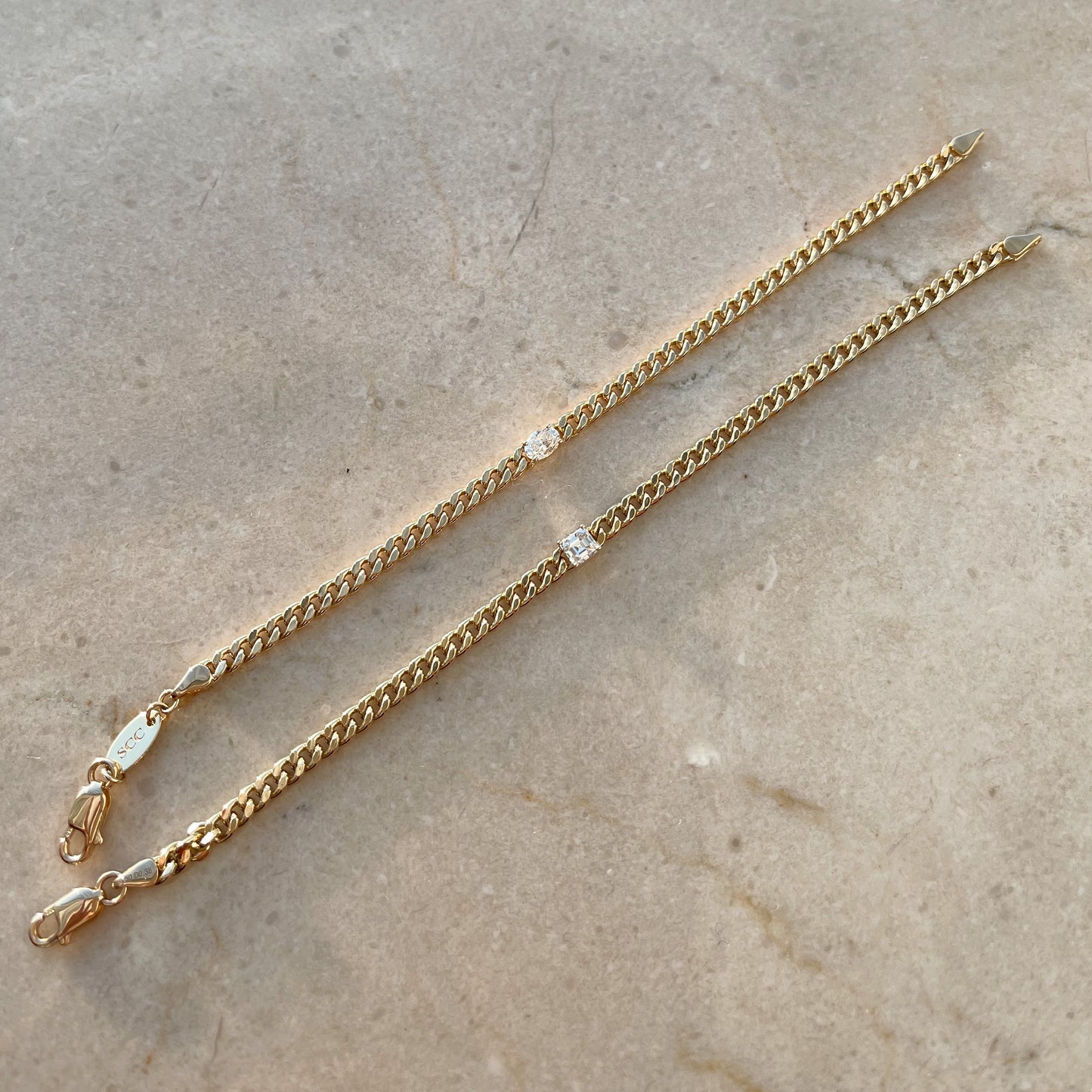 Diamond Curb Chain Gold Bracelet - aviadiamonds