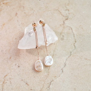 Riviera Petite Pearl Diamond Earrings - aviadiamonds