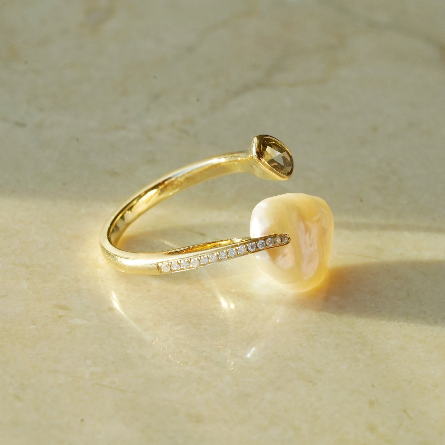 Riviera Perle Etoile Diamond Ring - aviadiamonds