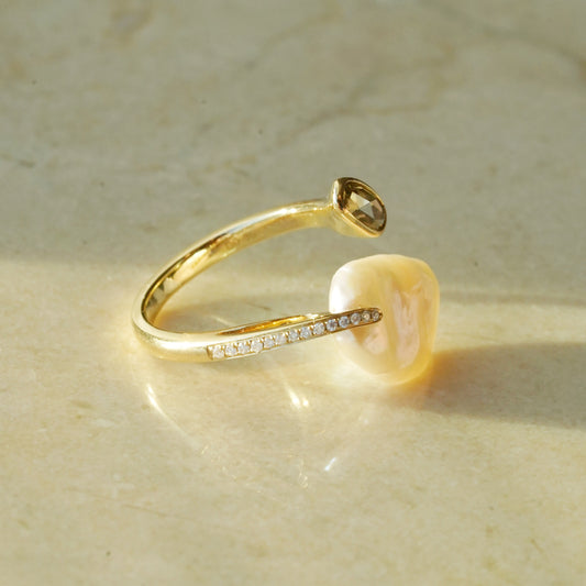 Riviera Perle Etoile Diamond Ring - aviadiamonds