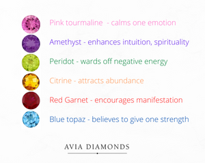 Personalised Diamonds & Gemstones Bracelet - aviadiamonds